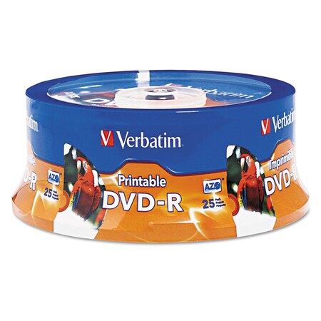 Verbatim DVD-R Recordable Disc, 4.7 GB, 16x, Spindle, White, PK25, 25PK 96191